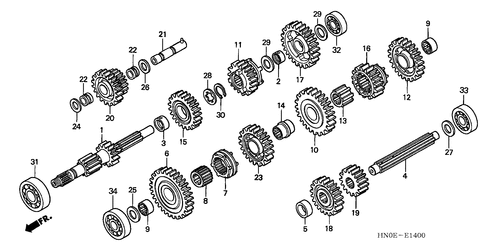  Getriebe (trx450fe)