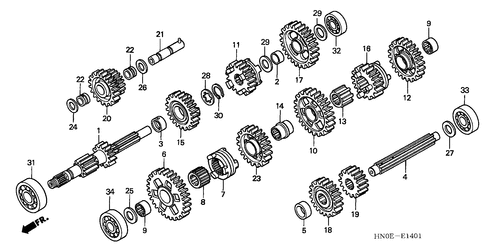  Getriebe (trx450fm)