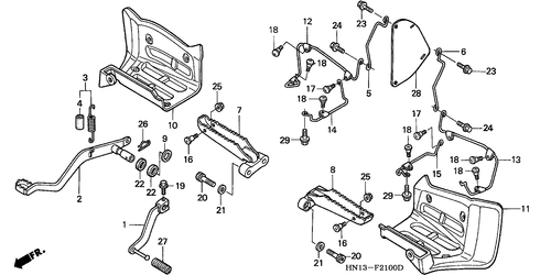  Stufe/ Pedal (trx400exx-4)