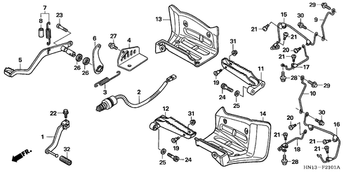  Stufe/ Pedal (trx400ex5,6)