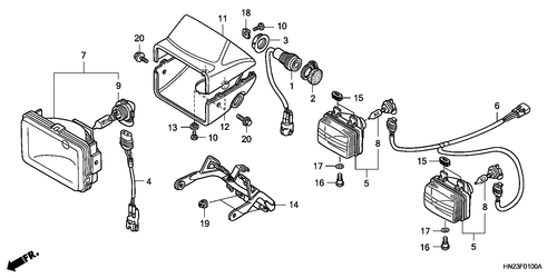  Faro Delantero (trx500fa1/ 2/ 3/ 4)