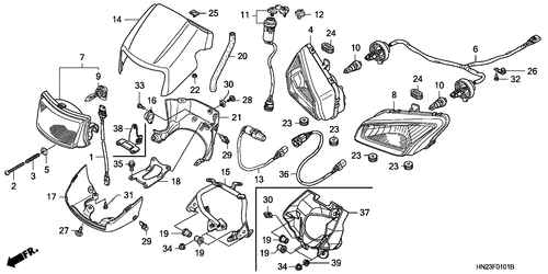  Headlight (trx500fa5/ 6/ 7/ 8)