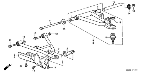  Brazo Delantero (trx500fa1/ 2/ 3/ 4)