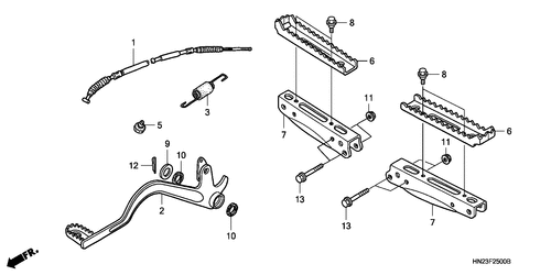  Estribo/ Pedal (trx500fa1/ 2/ 3/ 4)