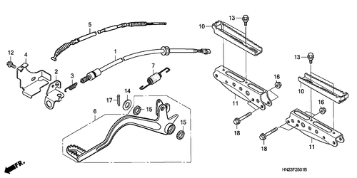  Stufe/ Pedal (trx500fa5/ 6/ 7/ 8)