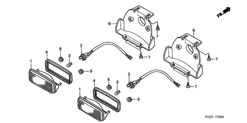  Luz Trasera (trx500fa1/ 2/ 3/ 4)