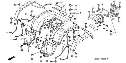  Rear Fender (trx350tm/ Fm)