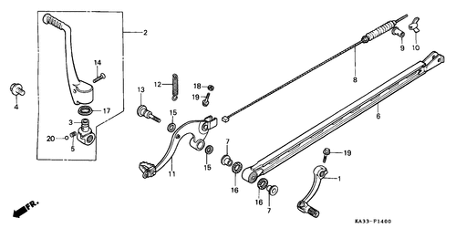  Schaltpedal/ Bremspedal/ Kickstarter-arm (1)