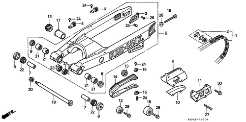  Gabel, Hinten/ Antriebskette (5)