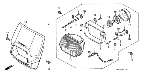 Paket] Motordeckel Ersatzteile kompatibel mit Honda CRM