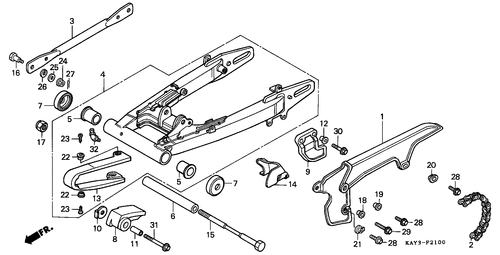  Rear Fork/ Chain Case