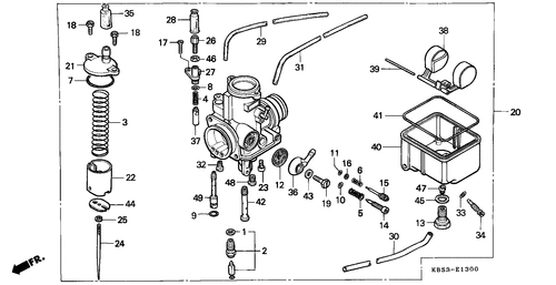 Motorrad Teile für Honda NSR-125-RX (SP) / E-13 VERGASER