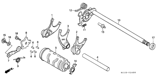  Shift Drum/ Shift Fork