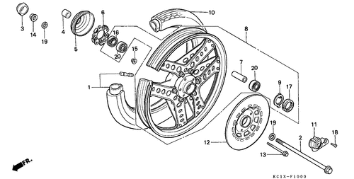 Front Wheel (cb125tdc/ Tde)