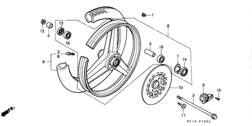  Vorderrad (cb125tdj/ Tp)