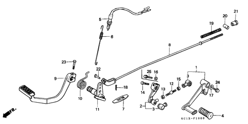 Schaltpedal/ Bremspedal