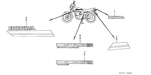  Fleje/ Emblema (cb125tdc)