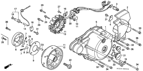  Panneau Carter-moteur G./  Generatrice