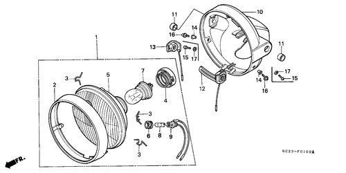  Headlight (e/ Ed/ F/ Sd/ Sw)