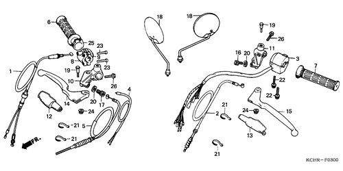  Hebelgriff/ Kabel/ Schalter