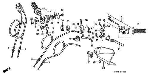  Levier De Guidon/ Commutateur/ Cable (cm)