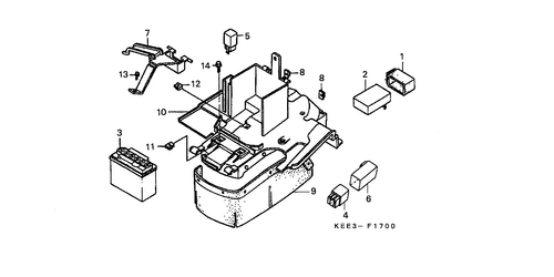  Batterie/ Garde-boue Arriere