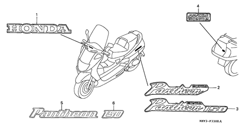 Motorrad Teile für Honda FES-125-W (ED [KPH])