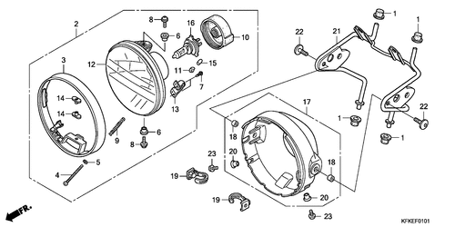  Headlight (vtr250-u)