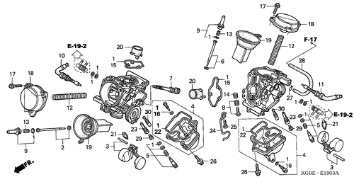  Vergaser (einzelteile) (vt125c4/ 6)