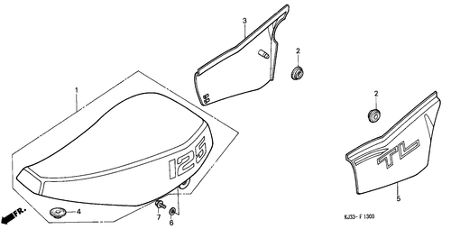  Seat/ Side Cover (tl125d)