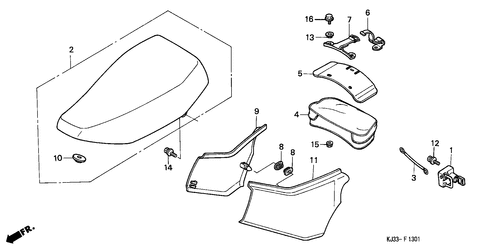  Seat/ Side Cover (tl125j)