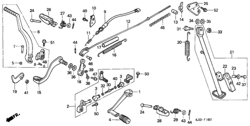  Pedal/ Kick Starter Arm (tl125j)