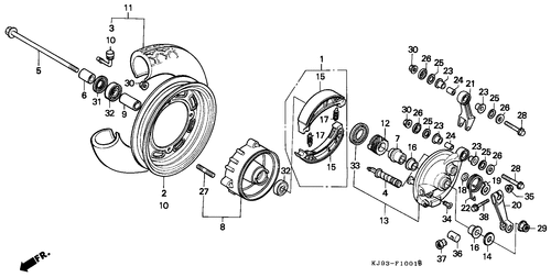  Vorderrad (ch125j/ L/ M/ N/ P/ R)