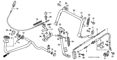  Staender/ Bremspedal (ch125e/ G)