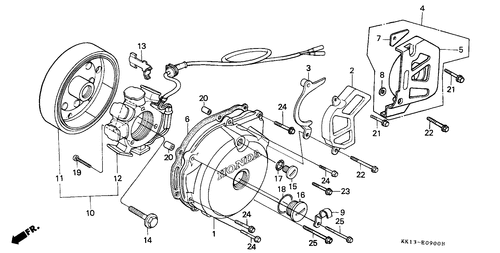  Panneau Carter-moteur G./  Generatrice