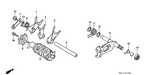  Tambour De Changement/ Fourchette De Selection