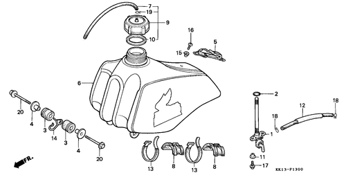  Serbatoio Combustibile (xr250re/ Rf)