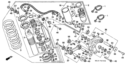  Kissen, Hinten (xr250rg/ Rh/ Rj/ Rk/ Rl/ Rm)