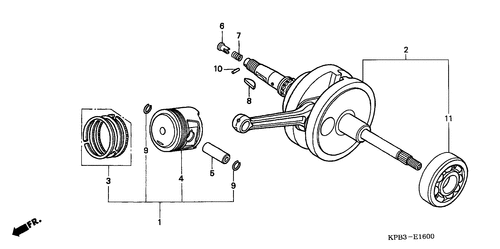  Kurbelwelle/ Kolben (nss2501/ Nss250a)