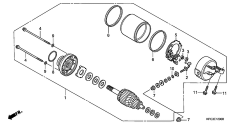  Demarreur (xl125v1/ 2/ 3/ 4/ 5/ 6)