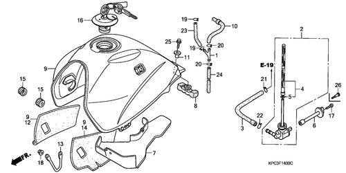  Fuel Tank (xl125v1/ 2/ 3/ 4/ 5/ 6)