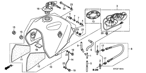  Kraftstofftank/ Kraftstoffpumpe (xl125v7/ 8)