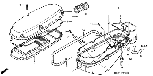  Air Cleaner (xl125v1/ 2/ 3/ 4/ 5/ 6)