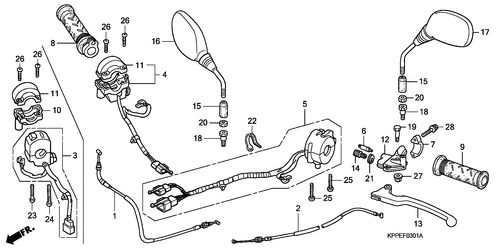  Handle Lever/ Switch/ Cable (cbr125rw7/ Rw9)