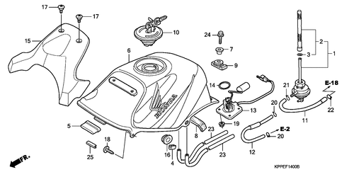  Kraftstofftank (cbr125r/ Rs/ Rw5/ Rw6/ Rw8)
