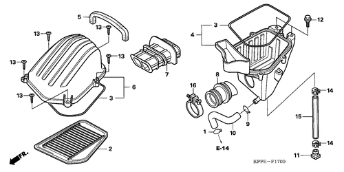  Air Cleaner (cbr125r/ Rs/ Rw5/ Rw6/ Rw8)