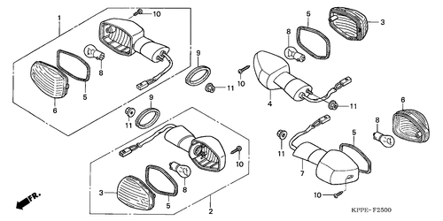  Freccia (cbr125r/ Rs/ Rw5/ Rw6/ Rw8)