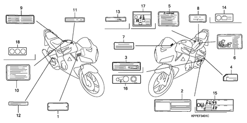  Caution Label (cbr125rw7/ Rw9/ Rwa)