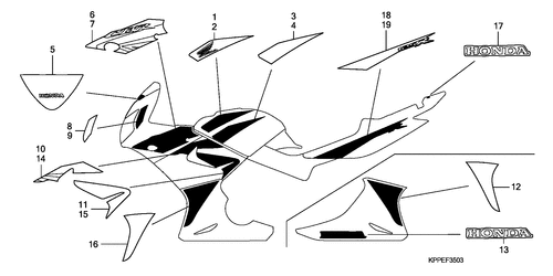  Marke/ Streifen (cbr125rw8)