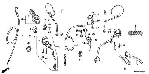  Levier De Guidon/ Commutateur/ Cable